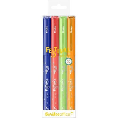 Scrikss Festıval Jel Kalem 0.7 Mm Vivid Renkler 4Lü Blister - 1