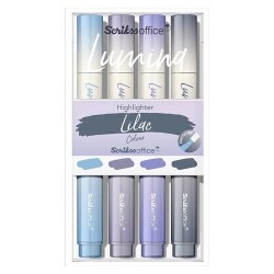 Scrikss Lumına Fosforlu Kalem Lılac 4 Lü Set - Scrikss