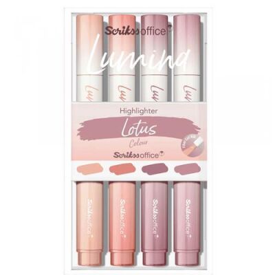 Scrikss Lumına Fosforlu Kalem Lotus 4 Lü Set - 1