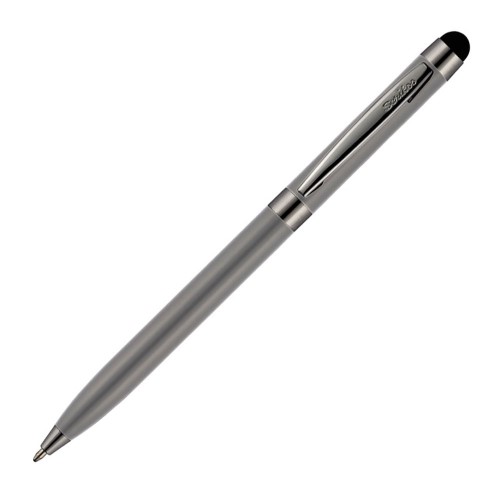 Scrikss Touch Pen Mini Tükenmez Kalem Gri