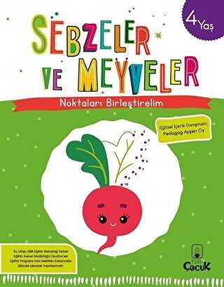 Sebzeler ve Meyveler - Noktaları Birleştirelim 4 Yaş - Floki Çocuk