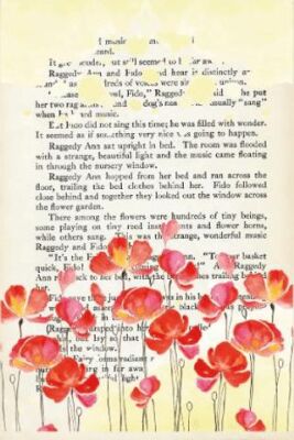 Şeffaf Ayraç 10 - Kırmızı Çiçek - 1