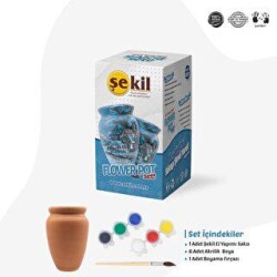 Şekil Saksı Seti - Şekil Kil