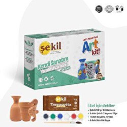 Şekil Seramik Obje Sanat Boyama Seti - Şekil Kil