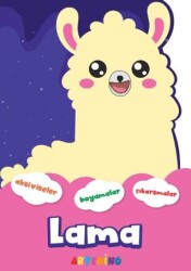 Şekilli Hayvanlar Serisi - Lama Aktivite Boyama Çıkartma Kitabı - Artenino Yayıncılık