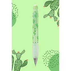 Serve Deep 0.7 Versatil Kalem Doğa Teması - Elma Yeşili Kaktüs Baskı - Serve