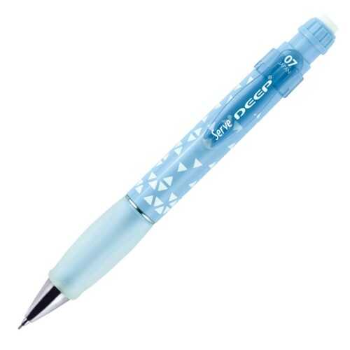 Serve Deep Gök Mavi Üçgen Baskılı Versatil Uçlu Kalem 0.7Mm