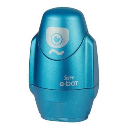 Serve E-Bot Silgili Kalemtraş Metalik Mavi