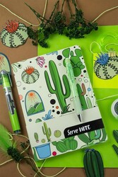 Serve Note Defter 15X21 Çizgili Desenli Elma Yeşili - 2