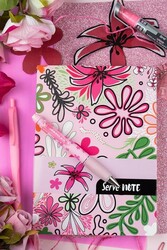 Serve Note Defter 15X21 Çizgili Desenli Şeker Pembe - 2