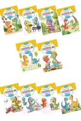 Sevimli Dinozorlar Boyama Kitabı Sticker Çıkartmalı 10 Kitap Set - Atlı Karınca Yayınları