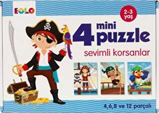 4 Mini Puzzle - Sevimli Korsanlar - Eolo Yayıncılık