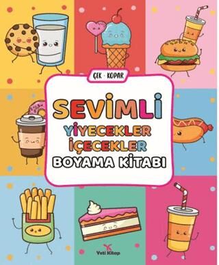 Sevimli Yiyecekler İçecekler Boyama Kitabı - 1