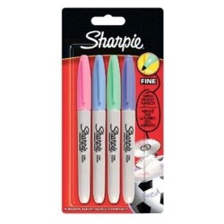Sharpie Fine Permanent Markör Pastel Renkler 4Lü Blister - Sharpie