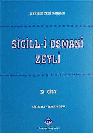 Sicill-i Osman-i Zeyli Cilt: 9