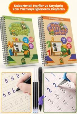Sihirli Harfler ve Sihirli Sayılar Defteri 2 Kitap Set - 1