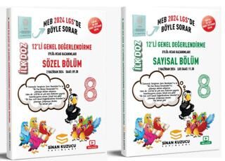 Sinan Kuzucu Yayınları 2024 LGS 8. Sınıf İlk Doz 12`li Genel Değerlendirme Sınav Seti Sayısal + Sözel 1. Dönem - 1