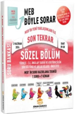 Sinan Kuzucu Yayınları 2024 LGS Son Tekrar Sözel Bölüm Soru Bankası - 1
