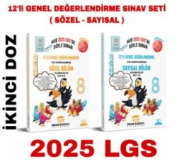 Sinan Kuzucu Yayınları 2025 LGS 8. Sınıf İkinci Doz 12`Li Genel Değerlendirme Sınavı Seti - Sinan Kuzucu Yayınları