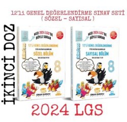 Sinan Kuzucu Yayınları 8. Sınıf İkinci Doz 12`li Genel Değerlendirme Sınav Seti Sayısal + Sözel - Sinan Kuzucu Yayınları