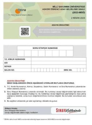 Sınav Yayınları MSÜ Tıpkı Basım Çıkmış Sorular Sınav Yayınları - 1