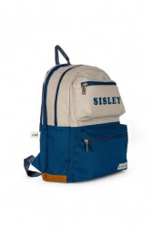 Sisley Çift Bölme Sırt Çantası 12910 Gri-Lacivert - 2