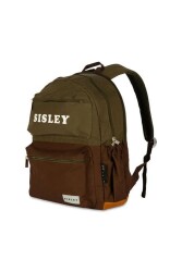 Sisley Çift Bölme Sırt Çantası 12911 Haki - Kahve - 2