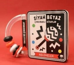 Siyah Beyaz Çıngıraklı Kitaplar Kelimeler - Uçan Fil Yayınları