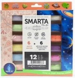 Smarta 12`li Magic Hava ile Kuruyan Modelleme Hamuru Seti - Smarta