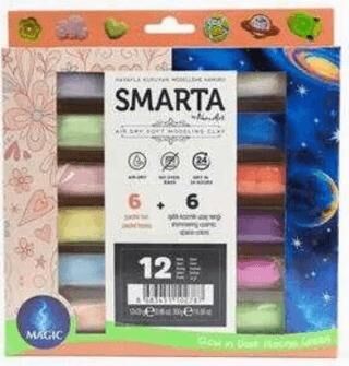 Smarta 12`li Magic Hava ile Kuruyan Modelleme Hamuru Seti - 1