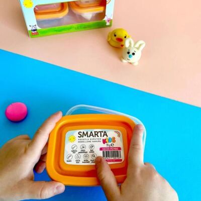 Smarta Kids Havayla Kuruyan Modelleme Hamuru 4`Lü Set 70 Gr x4 - 4