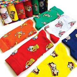 Socks Stations 6li Fast Food Desenli Çorap - Socks Stations