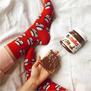 Socks Stations 6lı Renkli Nutella Çorap Kutusu - 1