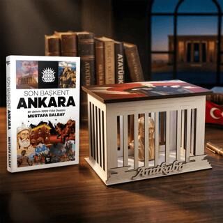 Son Başkent Ankara ve Atatürk Büstlü Ahşap Anıtkabir Işıklı Maket - 1