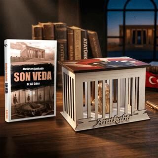 Son Veda ve Atatürk Büstlü Ahşap Anıtkabir Işıklı Maket - 1