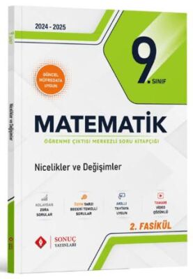 Sonuç Yayınları 9. Sınıf Matematik Nicelikler ve Değişimler Soru Kitapçığı - 1