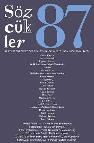 Sözcükler Dergisi Sayı: 87 Eylül - Ekim 2020 - Sözcükler Yayınları