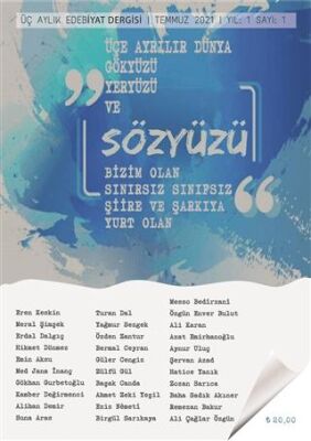 Sözyüzü Dergisi Sayı: 1 Temmuz 2021 - 1