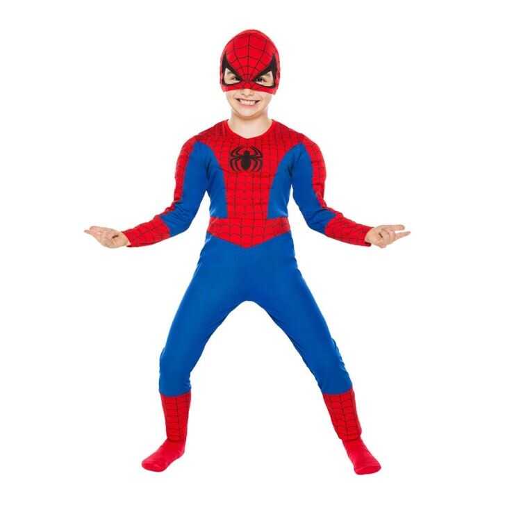 Spiderman Kaslı Karakter Kostümü 7-9 Yaş