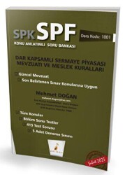 Pelikan Tıp Teknik Yayıncılık SPK SPF Dar Kapsamlı Sermaye Piyasası Mevzuatı ve Meslek Kuralları Konu Anlatımlı Soru Bankası 1001 - Pelikan Tıp Teknik Yayıncılık