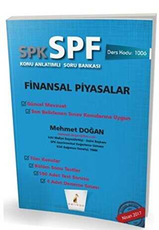 Pelikan Tıp Teknik Yayıncılık SPK - SPF Finansal Piyasalar Konu Anlatımlı Soru Bankası