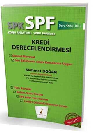 SPK - SPF Kredi Derecelendirmesi Konu Anlatımlı Soru Bankası - Pelikan Tıp Teknik Yayıncılık
