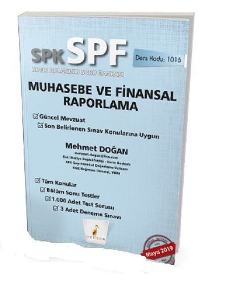 Pelikan Tıp Teknik Yayıncılık SPK - SPF Muhasebe ve Finansal Raporlama Konu Anlatımlı Soru Bankası