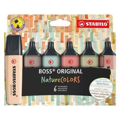 Stabilo Boss Nature Fosforlu Kalem 6 Renk - 1