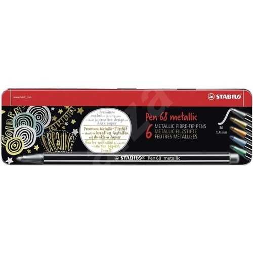 Stabilo Pen 68 Keçeli Kalem Metalik 6Lı