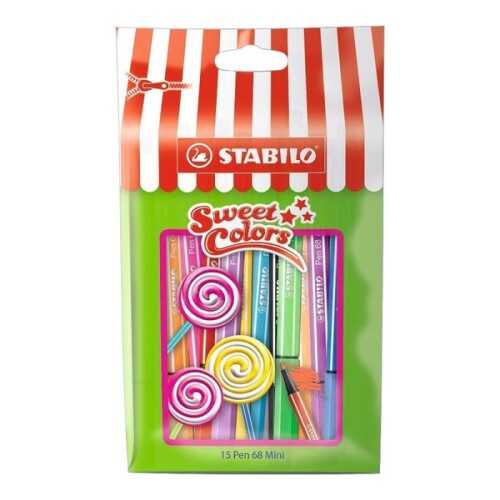 Stabilo Pen 68 Mini Sweet Colors Keçeli Kalem 15 Renk