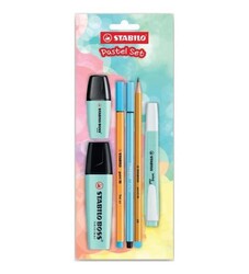 Stabilo Tek Renk Pastel Set 6`Lı - Mavi - Stabilo