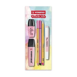 Stabilo Tek Renk Pastel Set 6`Lı - Pembe - Stabilo