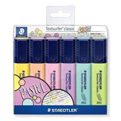 Staedtler 364 Textsurfer Classic Pastel Highlighter Kesik Uç 6Lı Set - Staedtler