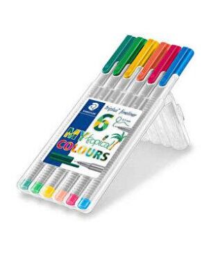 Staedtler Fineliner 0.3 Mm Tropikal Renk 6Lı - 1